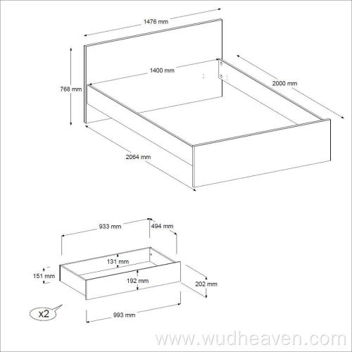 La mejor cama de madera para muebles de habitación